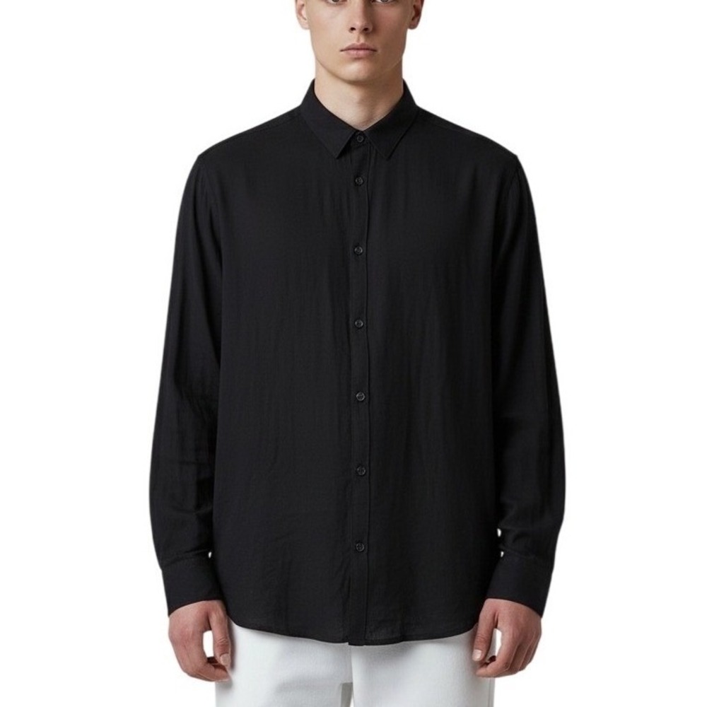John Varvatos Slub Knit Button Down Shirt